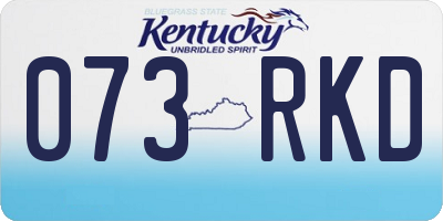 KY license plate 073RKD