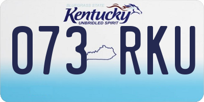 KY license plate 073RKU