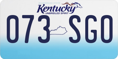 KY license plate 073SGO