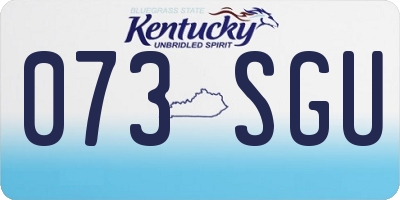 KY license plate 073SGU