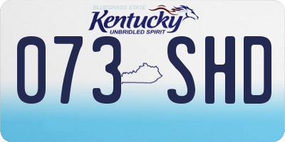 KY license plate 073SHD