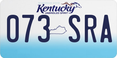 KY license plate 073SRA