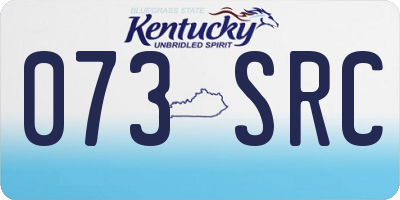 KY license plate 073SRC