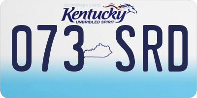 KY license plate 073SRD
