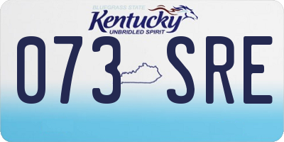 KY license plate 073SRE
