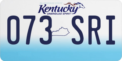 KY license plate 073SRI