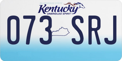 KY license plate 073SRJ