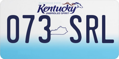 KY license plate 073SRL