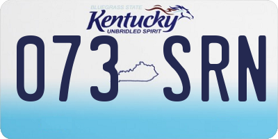 KY license plate 073SRN