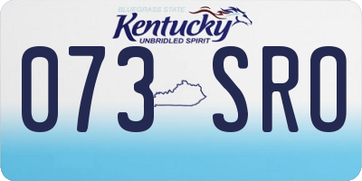 KY license plate 073SRO