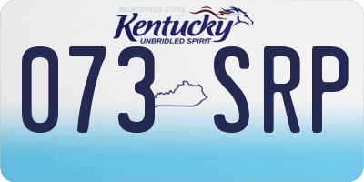 KY license plate 073SRP