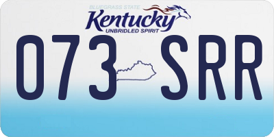KY license plate 073SRR