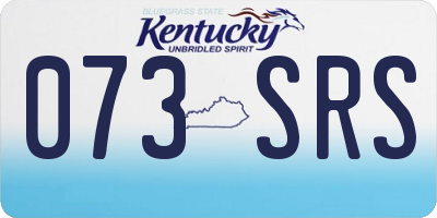 KY license plate 073SRS