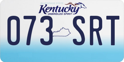 KY license plate 073SRT