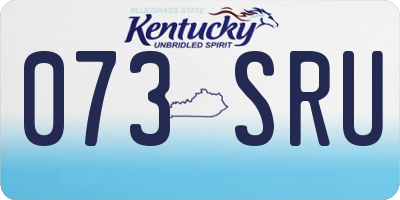 KY license plate 073SRU