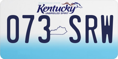 KY license plate 073SRW
