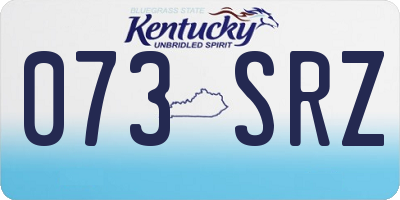 KY license plate 073SRZ