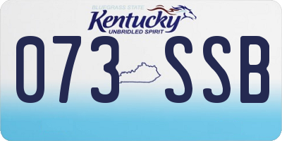 KY license plate 073SSB