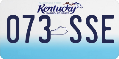 KY license plate 073SSE