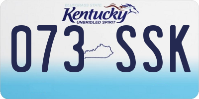 KY license plate 073SSK