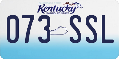KY license plate 073SSL