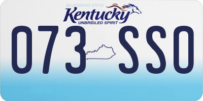 KY license plate 073SSO