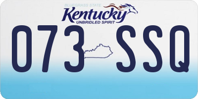KY license plate 073SSQ