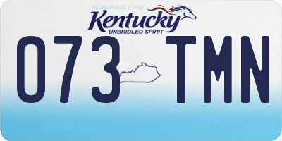 KY license plate 073TMN