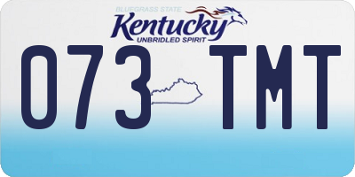 KY license plate 073TMT