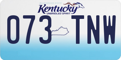 KY license plate 073TNW