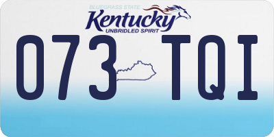 KY license plate 073TQI