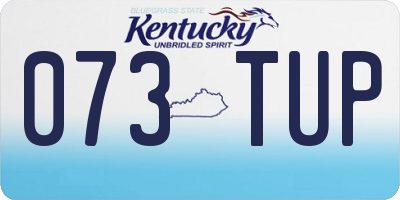 KY license plate 073TUP