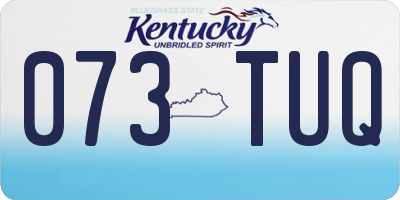 KY license plate 073TUQ