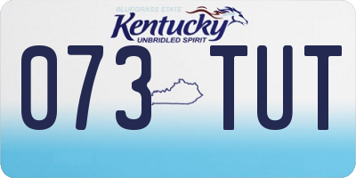 KY license plate 073TUT