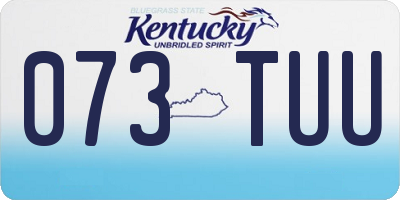 KY license plate 073TUU