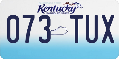 KY license plate 073TUX