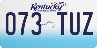 KY license plate 073TUZ