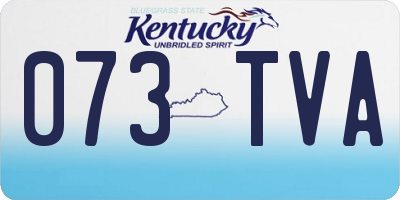 KY license plate 073TVA