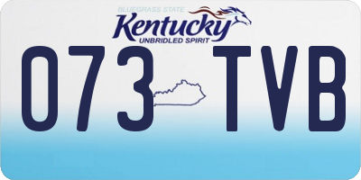 KY license plate 073TVB