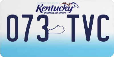 KY license plate 073TVC