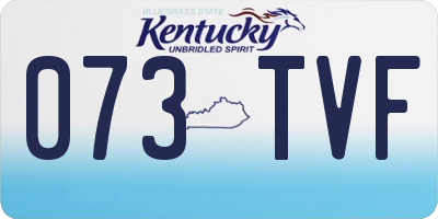 KY license plate 073TVF