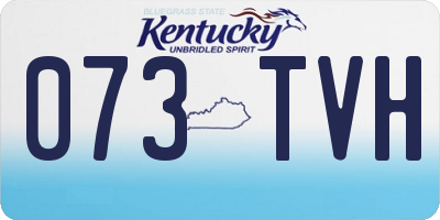 KY license plate 073TVH