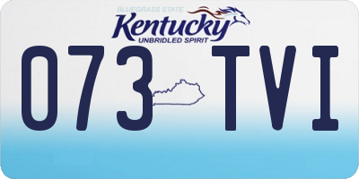 KY license plate 073TVI