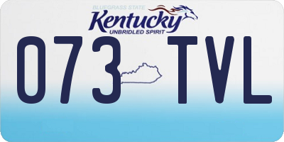 KY license plate 073TVL
