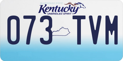 KY license plate 073TVM
