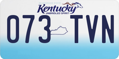 KY license plate 073TVN