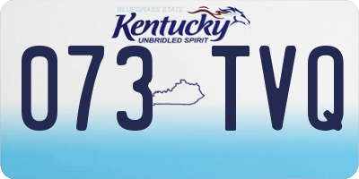 KY license plate 073TVQ