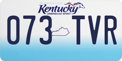 KY license plate 073TVR