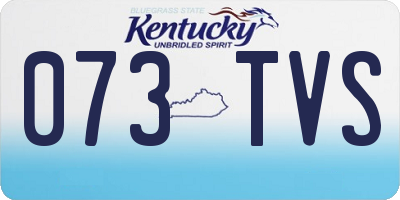 KY license plate 073TVS