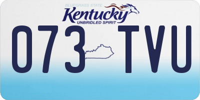 KY license plate 073TVU